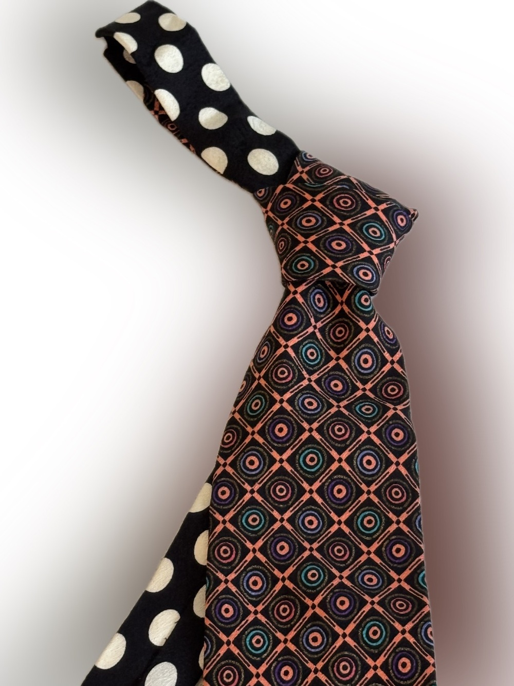 Vintage 1989 V2 By Versace & Ermenegildo Zegna Silk Necktie Made In Italy